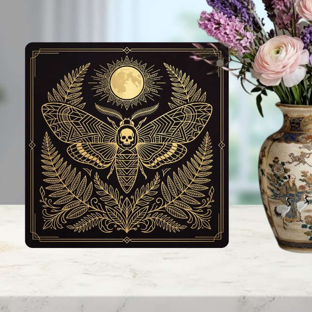 Golden Geometric Death Head Moth Celestial   Tile (Creator Uploaded)