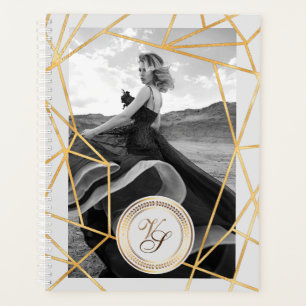 Golden Geometric Girl Fashion Modern Elegant #4 Planner