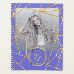 Golden Geometric Girl Fashion Modern Elegant # Planner