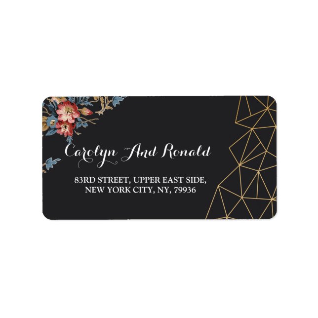 Golden Geometric Label (Front)