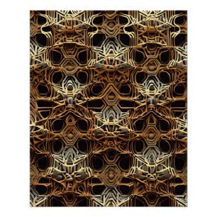 Golden Geometric Labryrinth Poster