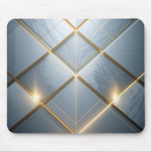 Golden Geometric Marble Luxury Pattern Mouse Pad