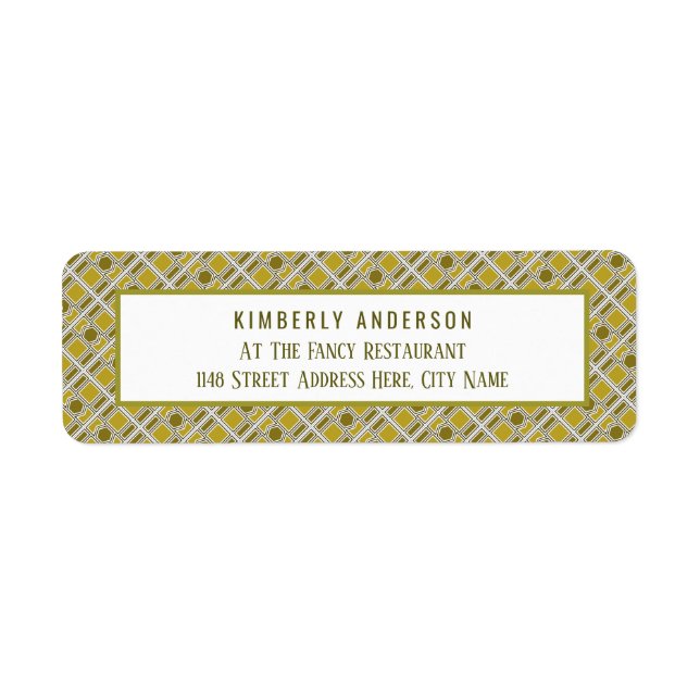 Golden Geometric Pattern, Modern Birthday Party (Front)