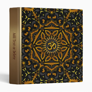 Golden Geometry AUM Hexagonal Mandala Binder