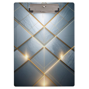 Golden Geometry Marble Luxury Pattern Clipboard