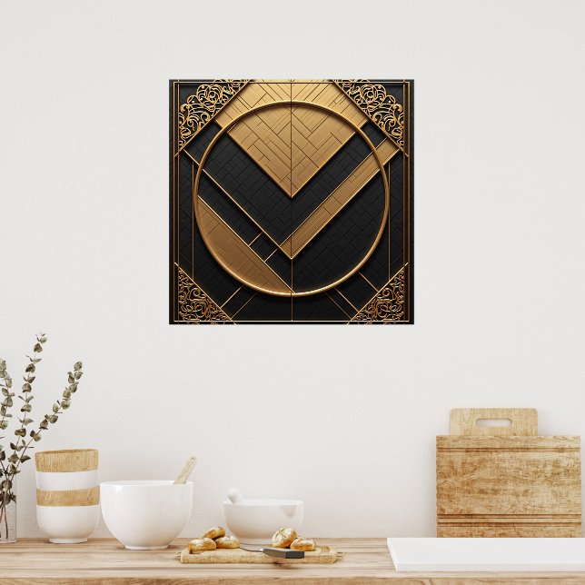 Golden Geometry Poster (Kitchen)