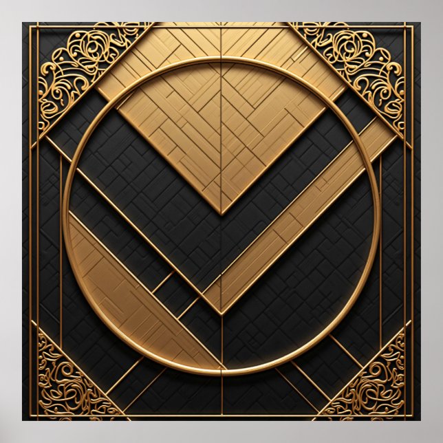 Golden Geometry Poster (Front)