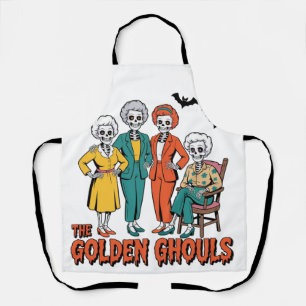 Golden Ghouls Girls' Halloween Apron