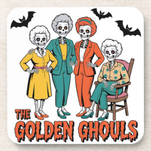 Golden Ghouls Girls' Halloween Coaster