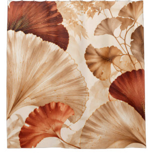 Golden Ginkgo Leaves Elegant Botanical Design