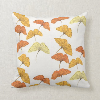 Golden Ginkgo Throw Pillow