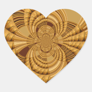 Golden Giraffe Art Print Heart Sticker