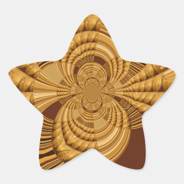 Golden Giraffe Art Print Star Sticker (Front)