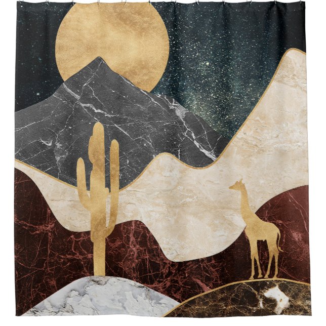 Golden Giraffe Desert Landscape & Marble Mountain (Front)