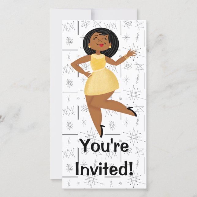 Golden Girl Birthday Invitation (Front)