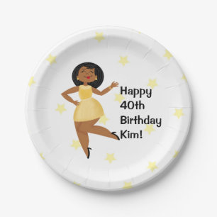 Golden Girl Birthday Paper Plate