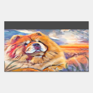 GOLDEN GIRL Chow rectangle  stickers