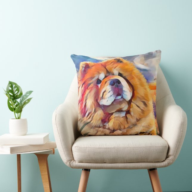 GOLDEN GIRL chow Throw Pillow (Chair)