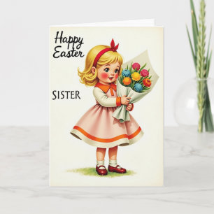 Golden Girl Floral Sister Card