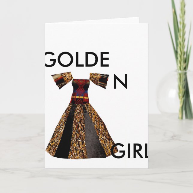 GOLDEN GIRL GREETING CARD (Front)