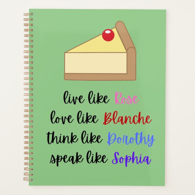 Golden Girls Life Wisdom Planner (Front)