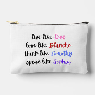 Golden Girls Life Wisdom Typography Accessory Pouch