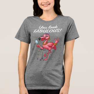 Golden Glam Flamingo Tri-Blend Shirt