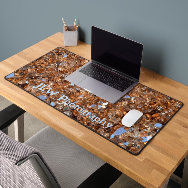Golden Glass Bronze Customizable Desk Mat (Office 2)