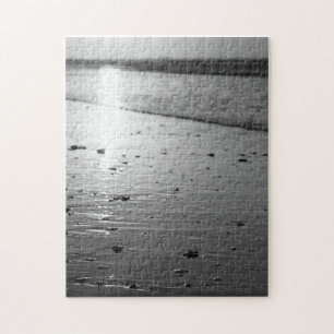 Golden Glassy Sand Grayscale Jigsaw Puzzle