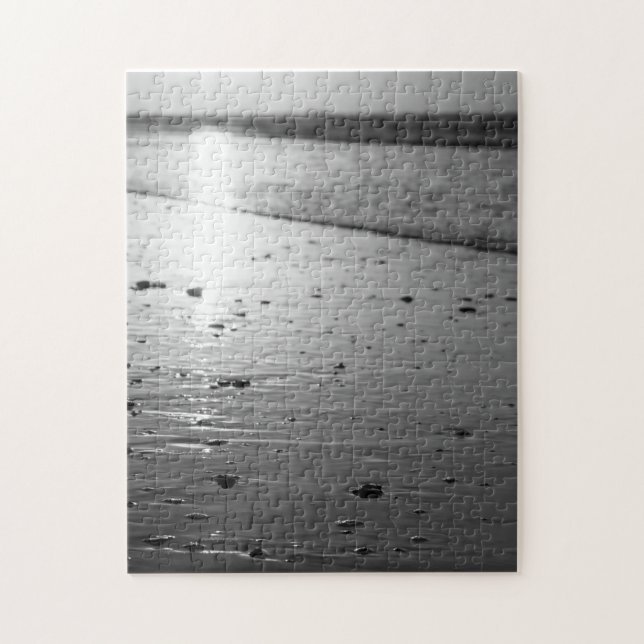 Golden Glassy Sand Grayscale Jigsaw Puzzle (Vertical)