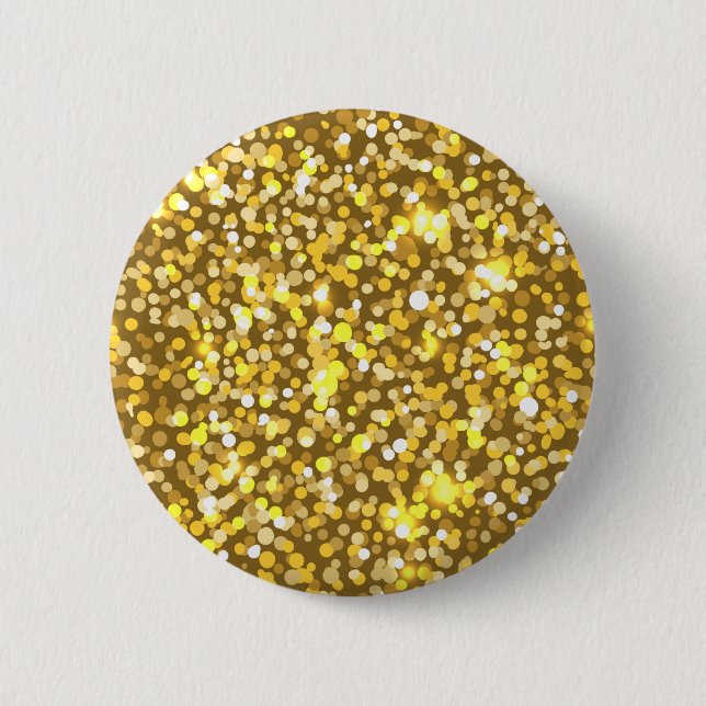 Golden glitter 2 inch round button (Front)