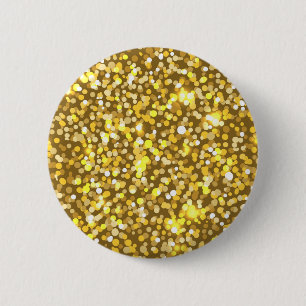 Golden glitter 2 inch round button