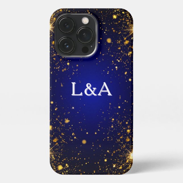 Golden Glitter and Sparkles iPhone Case (Back)