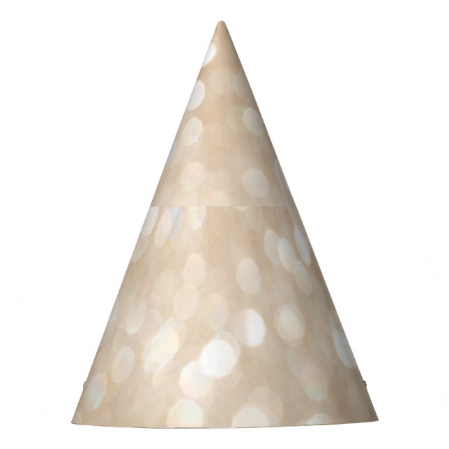 Golden glitter, blurred Christmas background. Party Hat (Front)
