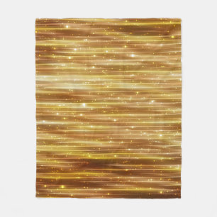 Golden Glitter: Bright Abstract Background. Fleece Blanket