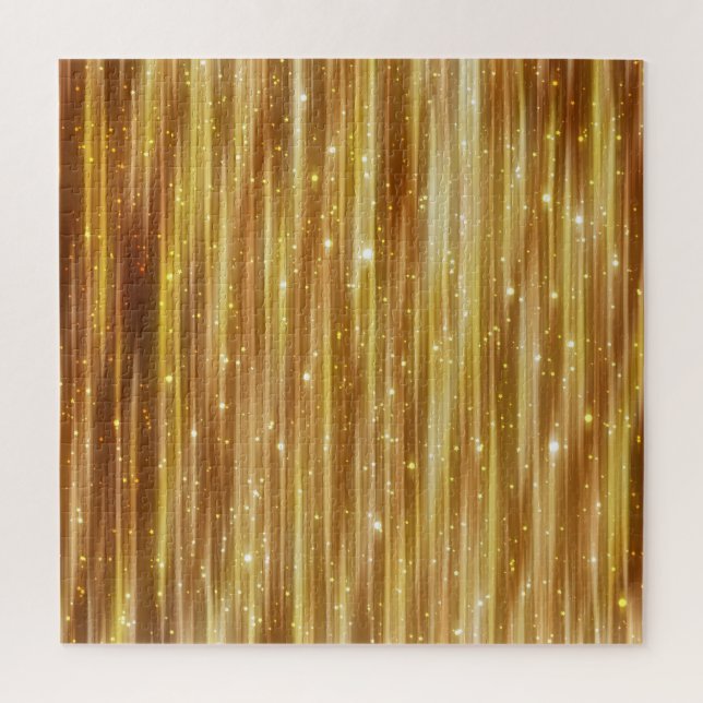 Golden Glitter: Bright Abstract Background. Jigsaw Puzzle (Vertical)
