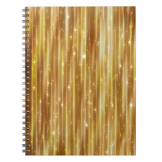 Golden Glitter: Bright Abstract Background. Notebook
