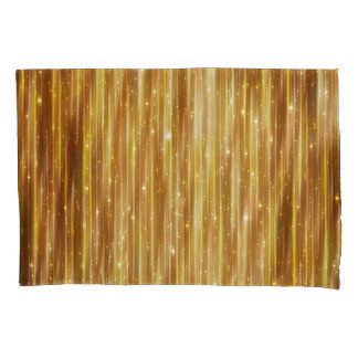 Golden Glitter: Bright Abstract Background. Pillowcase