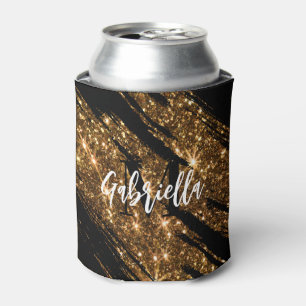 Golden Glitter Can Cooler