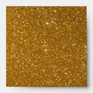 Golden glitter envelope