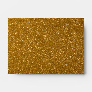 Golden glitter envelope