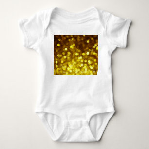 Golden glitter: festive Christmas texture. Baby Bodysuit