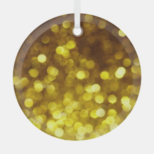 Golden glitter: festive Christmas texture. Glass Ornament