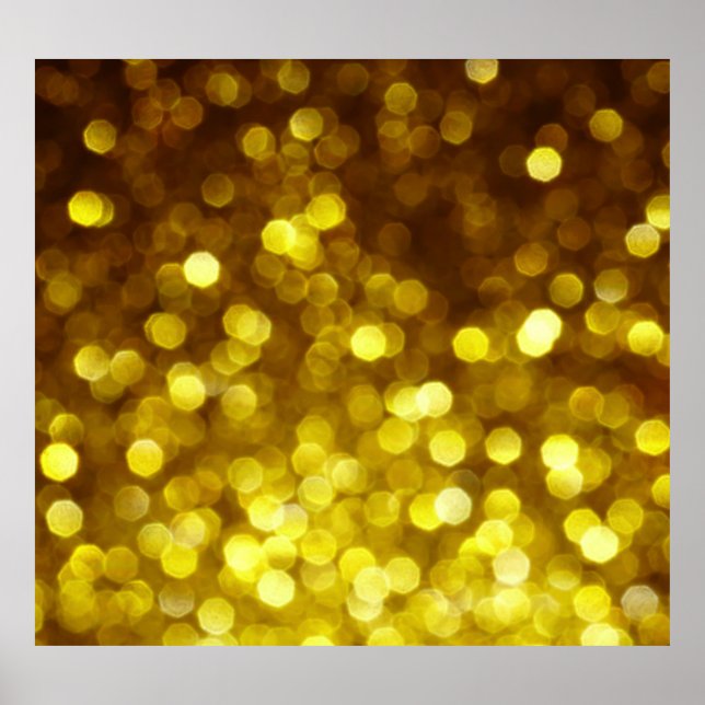 Golden glitter: festive Christmas texture. Poster (Front)