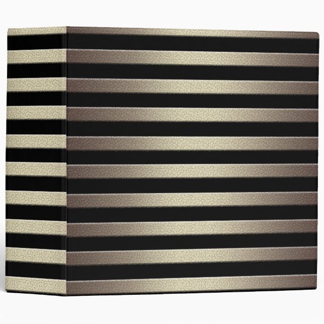 Golden glitter gradient striped lined stripes blac binder (Front/Spine)