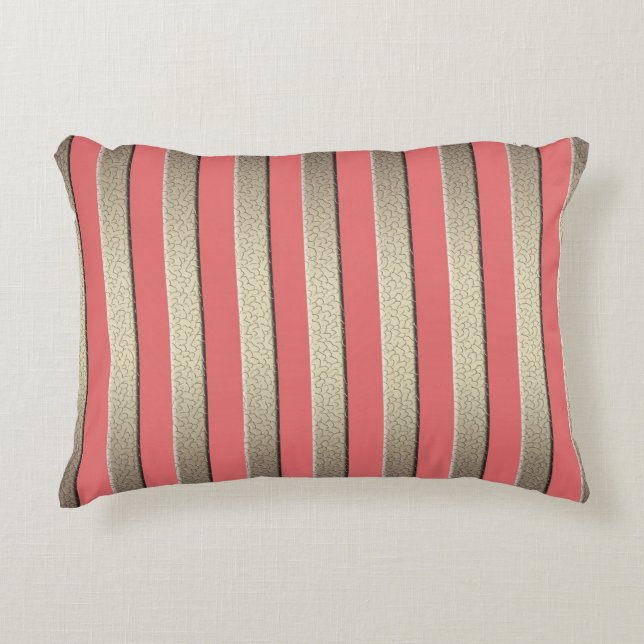 Golden glitter gradient striped lined stripes cora accent pillow (Front)