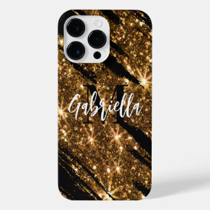 Golden Glitter iPhone 14 Pro Max Case
