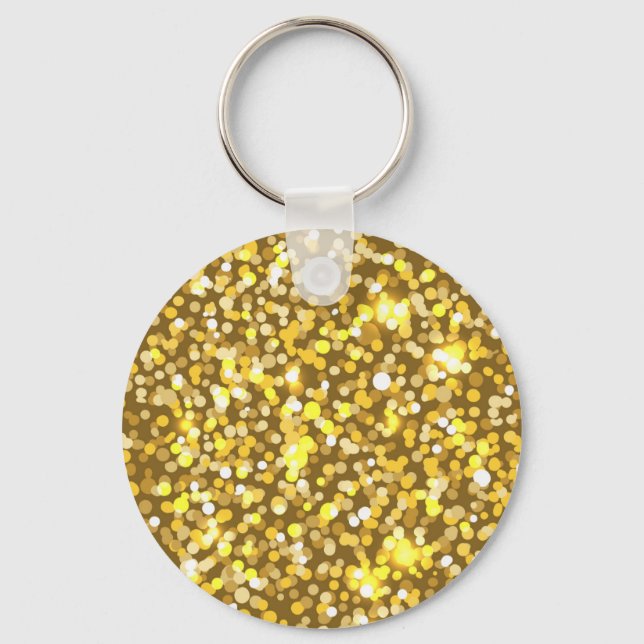Golden glitter keychain (Front)