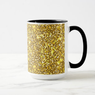 Golden glitter mug