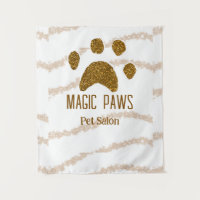 Golden glitter paws pet salon add name email websi
